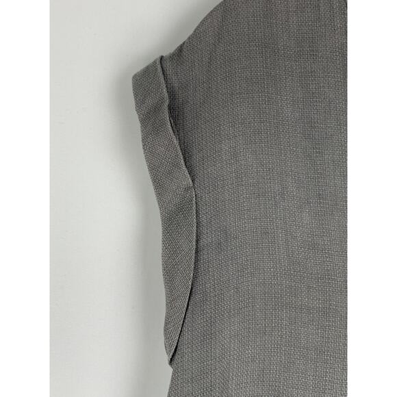 Cloth & Stone Tencel Fringe Dress Womens Size XS Grey High Low Pockets V Neck - Picture 9 of 11